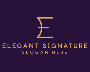 Premium Luxury Letter E Business logo design