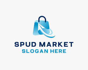 Online Market Bag logo design