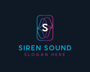 Audio Tech Sound Waves logo design