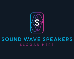 Audio Tech Sound Waves logo design