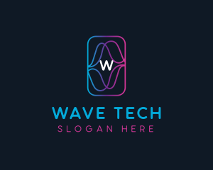 Audio Tech Sound Waves logo design