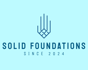 Blue Digital Hand  logo
