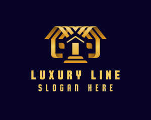 Luxury House Roofing logo design