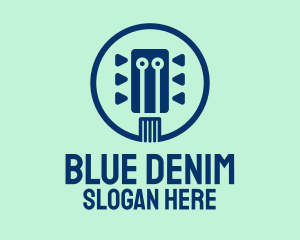 Blue Guitar String logo design