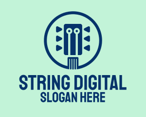 Blue Guitar String logo design