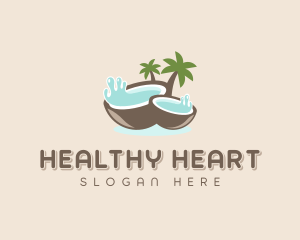 Healthy Coconut Water logo design