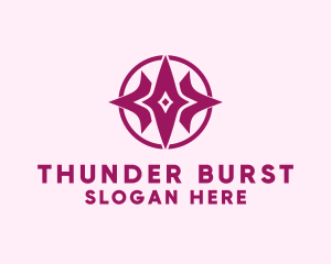 Tri Star Burst logo design