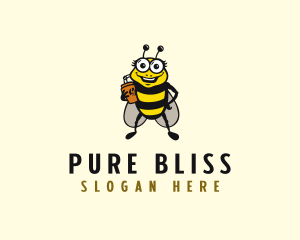 Bee Juice Drink  logo design