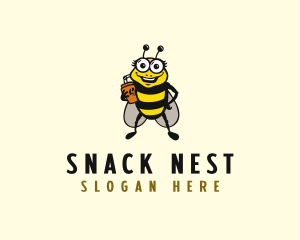 Bee Juice Drink  logo design