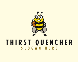 Bee Juice Drink  logo design