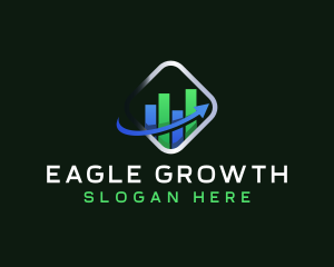 Arrow Statistics Growth logo design