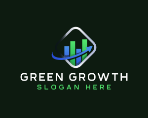 Arrow Statistics Growth logo design