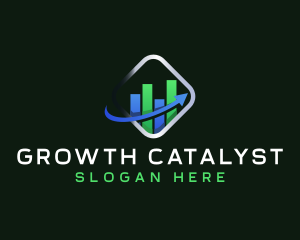 Arrow Statistics Growth logo design