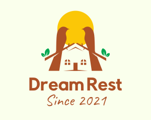 Sunset Bird Rest House  logo design