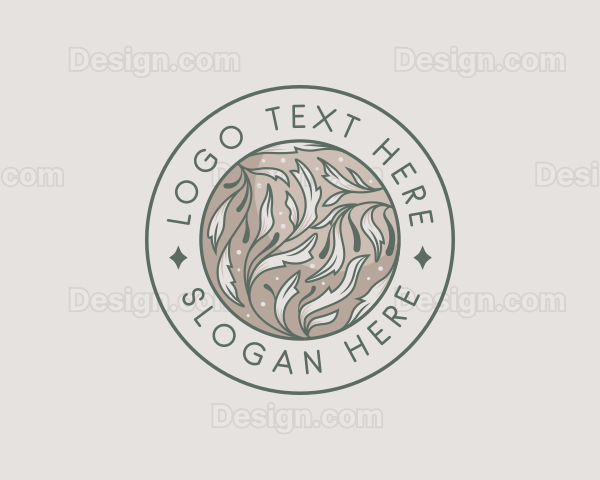 Floral Wreath Botanical Logo