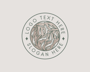 Floral Wreath Botanical logo