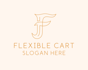 Business Calligraphy Letter F logo design