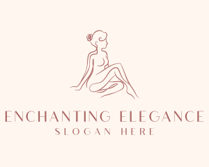 Nude Beauty Woman logo design