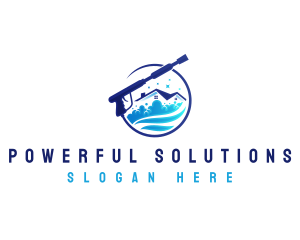 Power Wash Cleaner Maintenance logo design