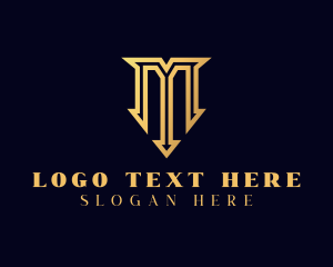 Royal Luxury Letter M  logo