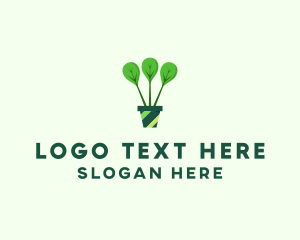 Green Plant Gardening Logo