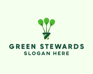 Green Plant Gardening logo design