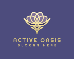 Premium Lotus Spa logo design