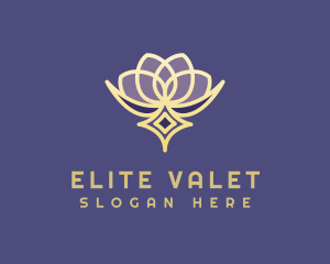 Premium Lotus Spa logo design