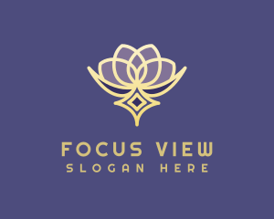 Premium Lotus Spa logo design