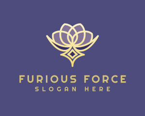 Premium Lotus Spa logo design