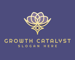 Premium Lotus Spa logo design