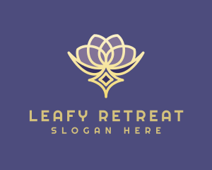 Premium Lotus Spa logo design