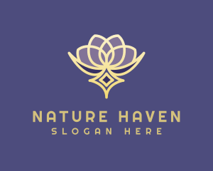 Premium Lotus Spa logo design