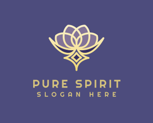 Premium Lotus Spa logo design