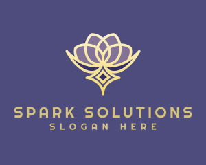 Premium Lotus Spa logo design