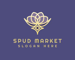 Premium Lotus Spa logo design