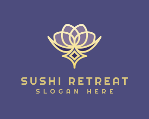 Premium Lotus Spa logo design