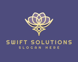 Premium Lotus Spa logo design