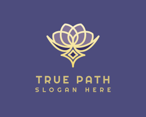 Premium Lotus Spa logo design