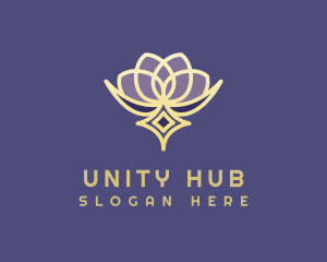 Premium Lotus Spa logo design