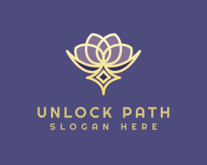 Premium Lotus Spa logo design