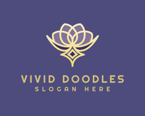 Premium Lotus Spa logo design