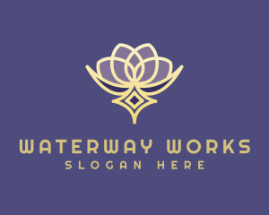 Premium Lotus Spa logo design