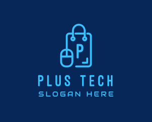 Tech Mouse Shopping Bag logo design