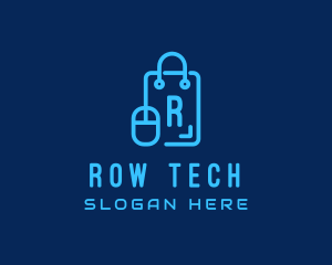 Tech Mouse Shopping Bag logo design