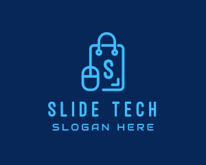 Tech Mouse Shopping Bag logo design