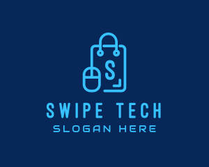 Tech Mouse Shopping Bag logo design