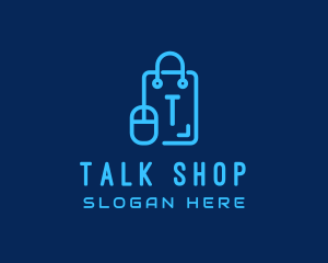 Tech Mouse Shopping Bag logo design