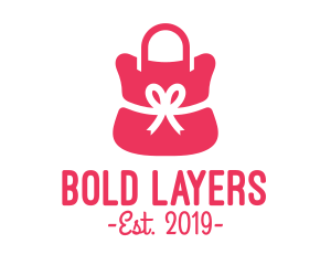 Ribbon Pink Purse  logo design