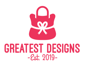 Ribbon Pink Purse  logo design